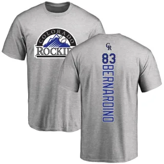 Men's Colorado Rockies Brennan Bernardino Ash Backer T-Shirt