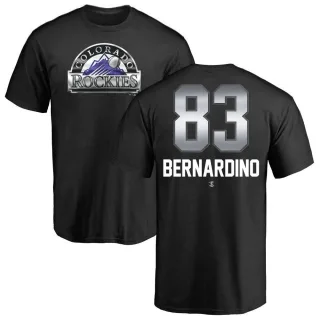 Men's Colorado Rockies Brennan Bernardino Black Midnight Mascot T-Shirt