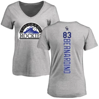 Women's Colorado Rockies Brennan Bernardino Ash Backer Slim Fit T-Shirt