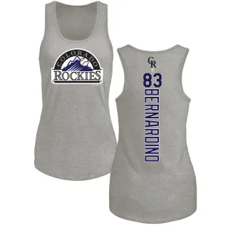 Women's Colorado Rockies Brennan Bernardino Ash Backer Tank Top