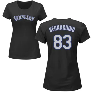 Women's Colorado Rockies Brennan Bernardino Black Roster T-Shirt